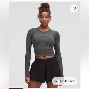 Lululemon Swiftly Tech Cropped Long-sleeve Shirt 2.0